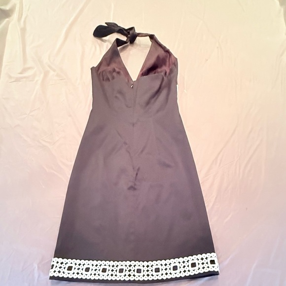 Trina Turk Black/White halter Dress with cutouts size 2/XS - Picture 5 of 11